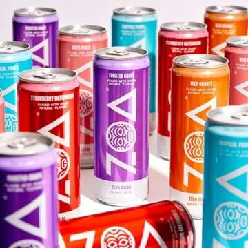 ZOA Zero Sugar Energy Drinks, Frosted Grape - Sugar Free with Electrolytes, Healthy Vitamin C, Amino Acids, Essential B-Vitamins, and Caffeine from Green Tea - 12 Fl Oz (12-Pack)