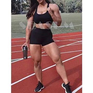 SEASUM Women Sports Short Booty Sexy Lingerie Gym Running Lounge Workout Yoga Spandex Short Hot Costume Outfit M