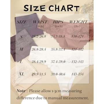 UNDER THE SEA Thongs for Women Seamless Lace Wavy Edge Side Thong No Show Underwear Womens Sexy Panties Ladies S-XL 6 Pack Brown