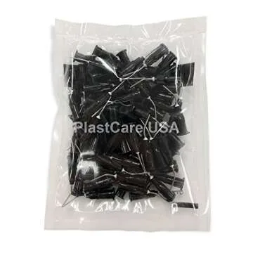 200 20 Gauge Dental Pre Bent Dispensing Needle Etch Tips - Blunt Disposable Oral Irrigation Flow & Applicator Tips - (Black) by PlastCare USA