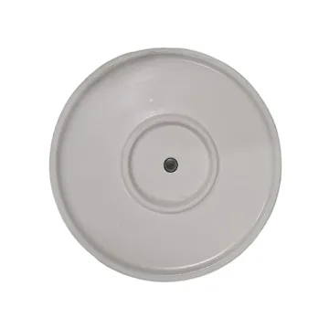 Amazon Basics Ceramic Planter - Stylish 10-Inch White Pot