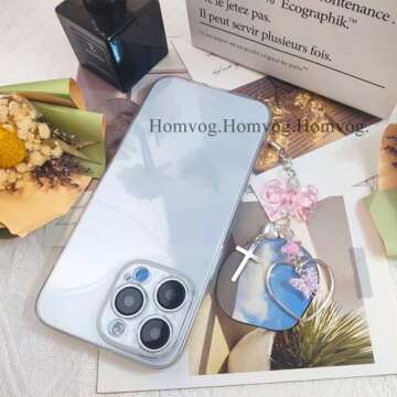 Homvog 1-4PCS Cute Phone Charms Aesthetic Y2K Cell Phone Charms Strap Pink Strawberry Butterfly Star Phone Charm Y2K Accessories for Phone Bag Keychain Airpods Camera Pendants Decor, metals