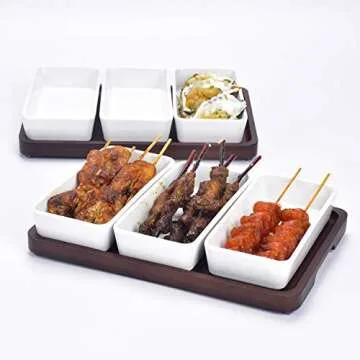 Eco-Friendly Ceramic Snack Serving Tray for Elegant Dining