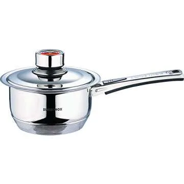 Swiss Inox 18-Piece Stainless Steel Cookware Set, Includes Induction Compatible Fry Pots, Pans, Saucepan, Casserole