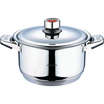 Swiss Inox 18-Piece Stainless Steel Cookware Set, Includes Induction Compatible Fry Pots, Pans, Saucepan, Casserole