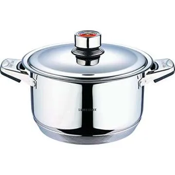 Swiss Inox 18-Piece Stainless Steel Cookware Set, Includes Induction Compatible Fry Pots, Pans, Saucepan, Casserole