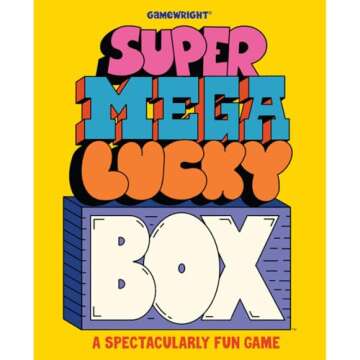 Gamewright - SUPER MEGA LUCKY BOX - The Spectacularly Strategic Game of Probability, Plannning and a Touch of Luck! Cooperative, Excellent Multi-Player to Large Group Gameplay