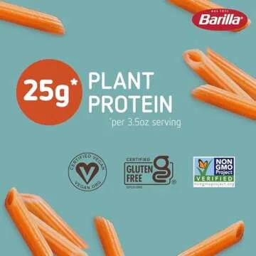Barilla Red Lentil Penne Pasta, Good Source of Plant-Based Protein, Excellent Source of Fiber, Koshe...