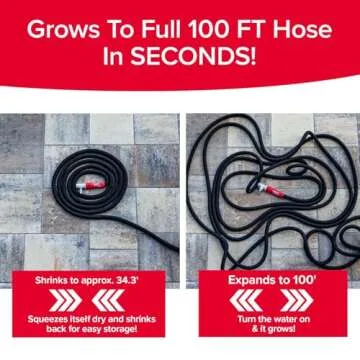 Pocket Hose Silver Bullet 2.0 Expandable Garden Hose 100FT with Nozzle