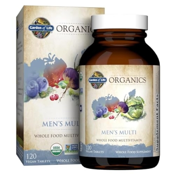 Garden of Life KIND Organics Men's Multivitamin - 120 Tablets, Vegan, Organic, Non-GMO