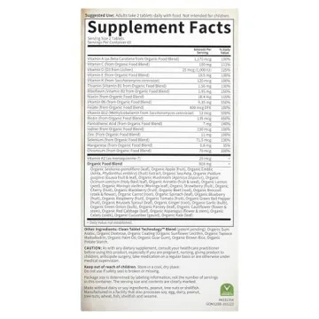 Vegan Multivitamin for Men - Organic & Non-GMO Formula