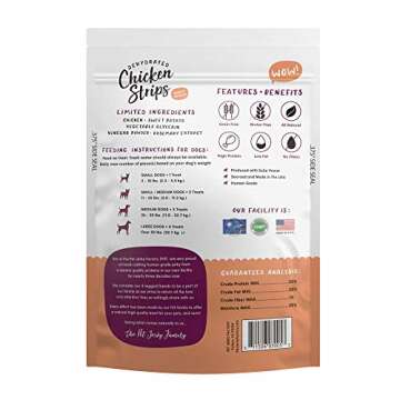 Pet Jerky Factory Premium Chicken and Sweet Potato 5 oz. Dog Jerky Treats |100% Human Grade | USA Ma...