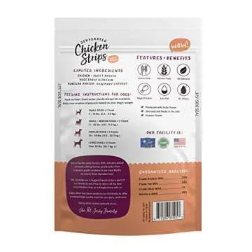 Pet Jerky Factory Premium Chicken and Sweet Potato 5 oz. Dog Jerky Treats |100% Human Grade | USA Ma...