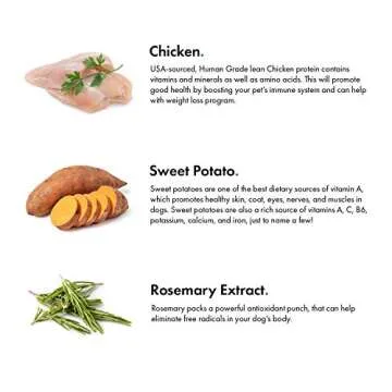 Pet Jerky Factory Premium Chicken and Sweet Potato 5 oz. Dog Jerky Treats |100% Human Grade | USA Made | High Protein | Low Fat | Grain Free | Limited Ingredients | BHA-BHT Free | Soft-Tender