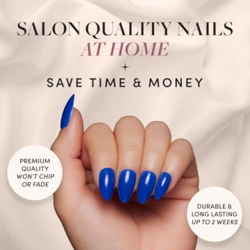 Glamnetic Cobalt Blue Press-On Nails for Effortless Style