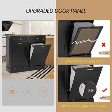 Anbuy Dual Tilt Out Cabinet for Kitchen Organization