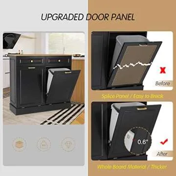 Anbuy Dual Tilt Out Cabinet for Kitchen Organization