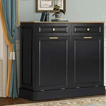 Anbuy Dual Tilt Out Cabinet for Kitchen Organization