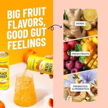 wildwonder Sparkling Probiotic Juice Drink w/Gut Health Immunity & Support 5g Fiber, Live Probiotics, Caffeine Free, Organic, Vegan, Low Sugar, 6pk 12oz, Classic Variety Pack, As Seen on Shark Tank