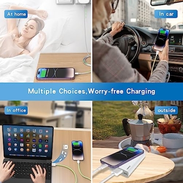 iPhone Charger Cord, [Apple MFi Certified] Lightning Cable, 6Pack (3/3/6/6/6/10 FT) Nylon Braided USB Charging Cable for iPhone 14/13/12/11 Pro Max/XS MAX/XR/XS/X/8/7/6s Plus, iPad