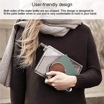 Tyenaza Flat Water Bottle Slim Leak Proof Handbag Bottle