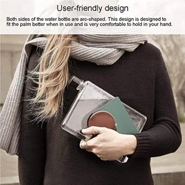 Tyenaza Flat Water Bottle Slim Leak Proof Handbag Bottle