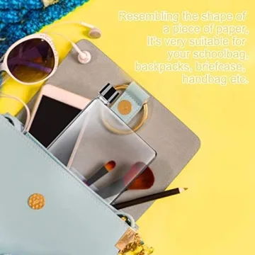 Tyenaza Flat Water Bottle Slim Leak Proof Handbag Bottle