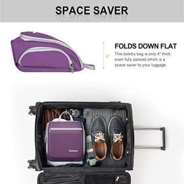 Gonex Hanging Toiletry Bag Travel Organizer Purple