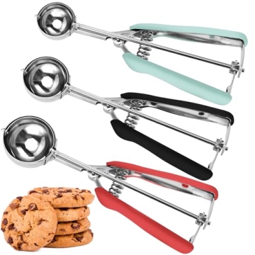 JUNADAEL J Cookie Scoop Set, Cookie Scoops for Baking Set of 3, Cookie Dough Scoop, 1 Tablespoon/ 2 ...