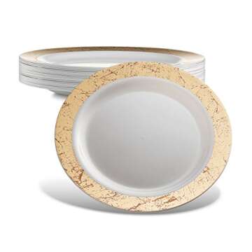 Majestic Party Plates - Elegant Disposable Plates for All Occasions