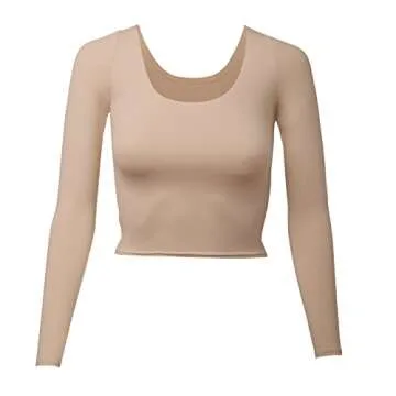 Almere Women's Seamless Long Sleeve Top - Sculpting, Double-Lined, Nude