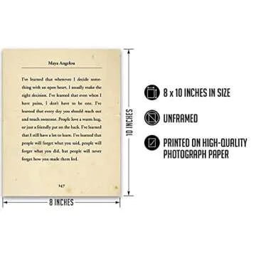 Maya Angelou Quote Wall Art Print for Inspiration