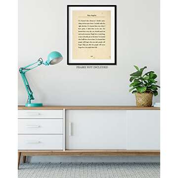 Maya Angelou Quote Wall Art Print for Inspiration