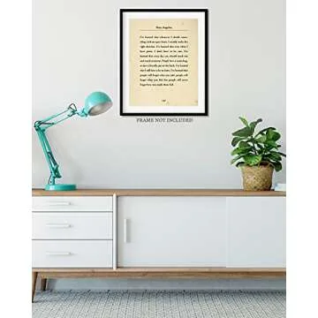 Maya Angelou Quote Wall Art Print for Inspiration
