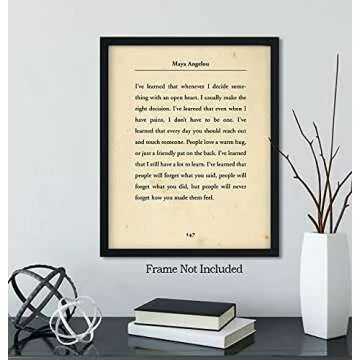 Maya Angelou Quote Wall Art Print for Inspiration
