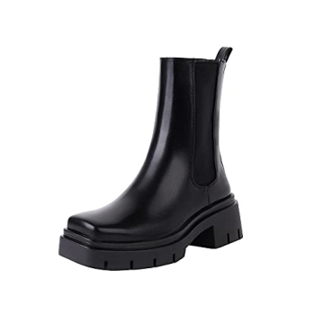 Vivianly Chunky Platform Chelsea Boots for Women