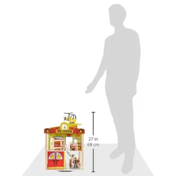 KidKraft Wooden Fire Station Set for Creative Play