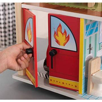 KidKraft Wooden Fire Station Set for Creative Play