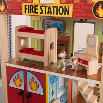 KidKraft Wooden Fire Station Set for Creative Play