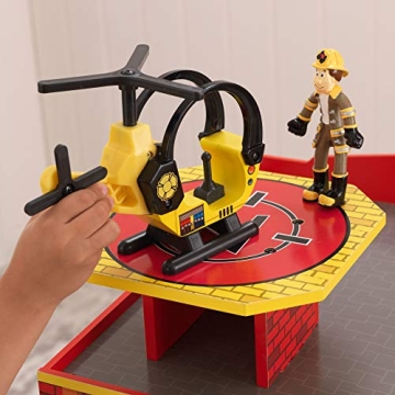 KidKraft Wooden Fire Station Set for Creative Play