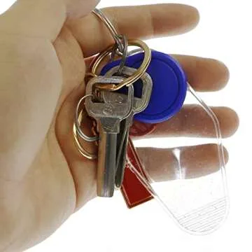 10Pcs Vintage Motel Key Tags Blank Clear Rhombus Retro Hotel Keychain Plastic Key Tags Kit Heat Transfer DIY Keychains