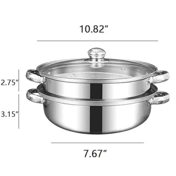 5.0-Quart Stainless Steel Steamer Pot for Healthy Cooking