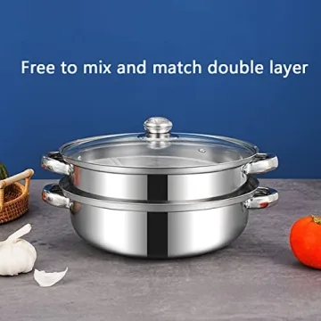 5.0-Quart Stainless Steel Steamer Pot for Healthy Cooking