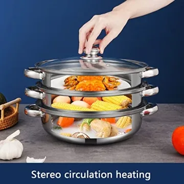 5.0-Quart Stainless Steel Steamer Pot for Healthy Cooking