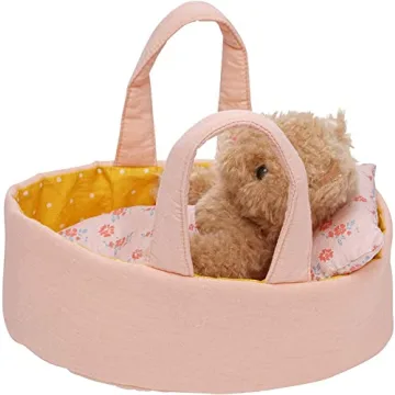 Moppettes Bea Bear Plush Toy & Bassinet For Kids