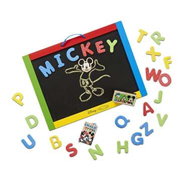 Melissa & Doug Mickey Mouse Chalkboard with Alphabet Magnets