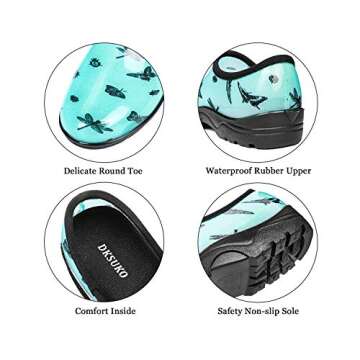DKSUKO Waterproof Garden Shoes for Women - Comfort & Style