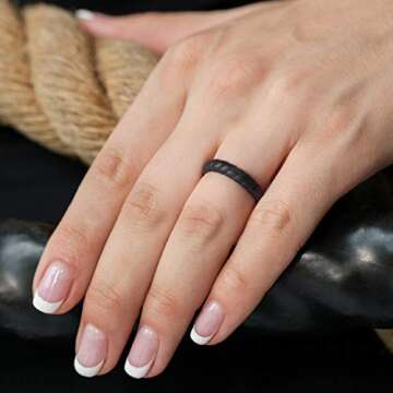 Affordable ROQ Silicone Wedding Rings for Women - 5 to 5.5 Sizes