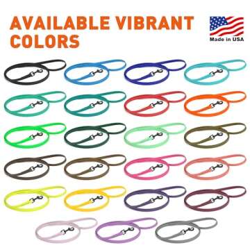 Dogline Biothane Waterproof Dog Leash 2/4/6 Ft Strong Coated Nylon Webbing with Black Hardware Odor-Proof Easy to Clean High Performance for Small or Large Dogs Made in USA, Cerulean Blue