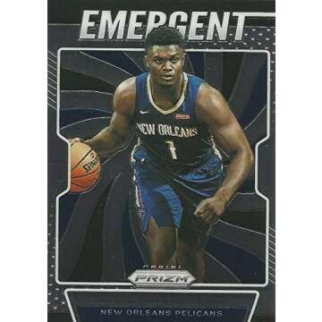 2019-20 Panini Prizm - Zion Williamson - EMERGENT - New Orleans Pelicans NBA Basketball Rookie Card ...